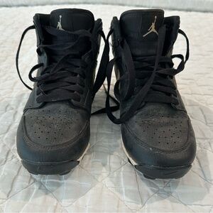 Nike Black High-Top Jordan Baseball cleats